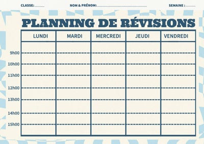 Planificateur de repas de la semaine gratuit à imprimer - planning en PDF