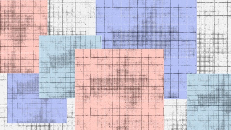 Purple Pink Grunge Grid Squares Zoom Background