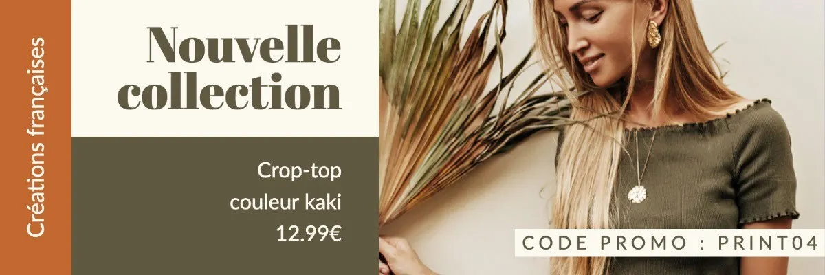 Kaki and Brown Grid Collection Banner Ad