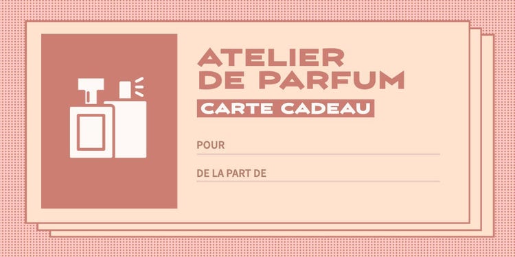 Pastel pink Perfume workshop Gift certificate