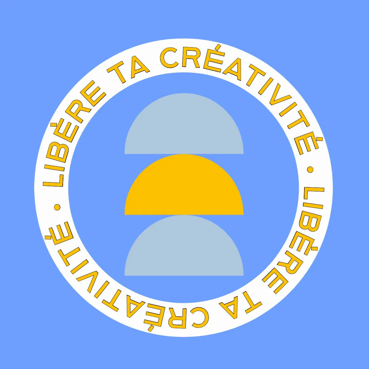 Blue and Yellow Creativity Sticker