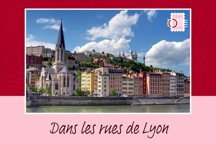 Red Pink Lyon Postcard