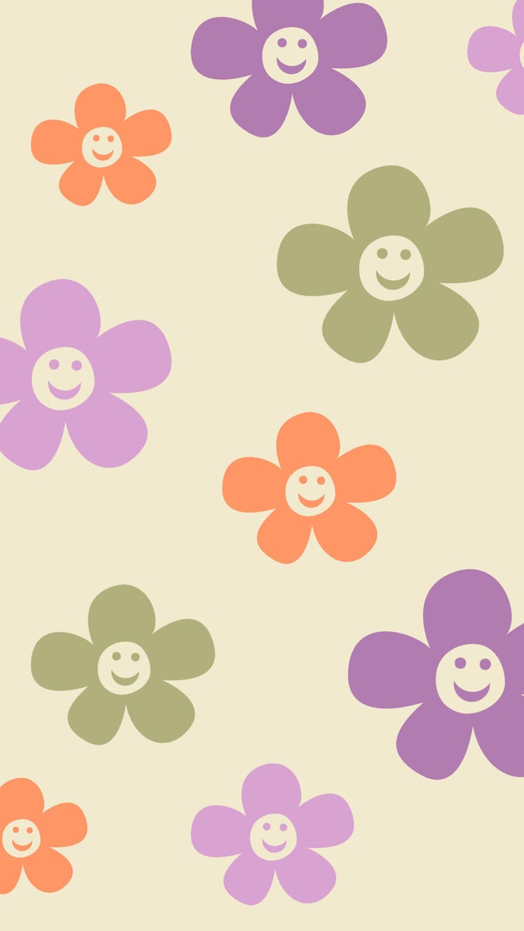 Flower Retro Mobile Wallpaper