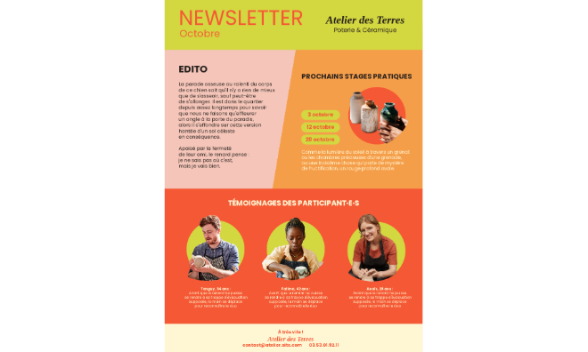 Exemples de newsletter