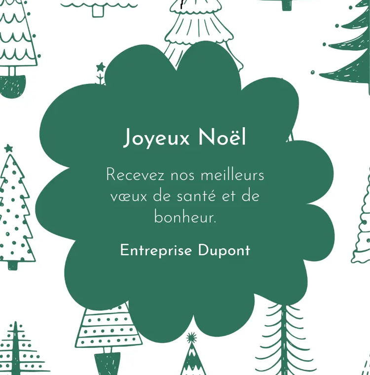 Cinq idées de cartes de Noël.