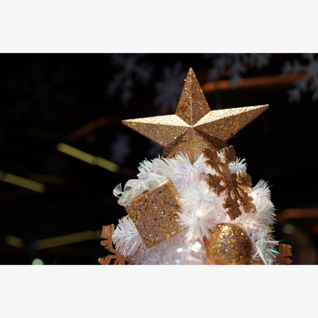Décorations Noël Motifs Sapins Neige étoiles - Lot De Feuilles Imprimées Pour Arbre, Soirée, Fête, Décoration Festive