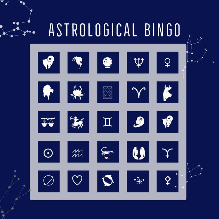 White And Navy Blue Bingo Card Instagram Square