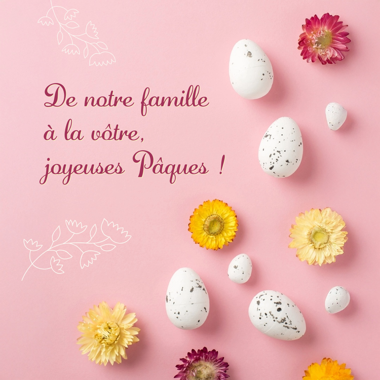 Vœux et cartes avec message de Pâques.