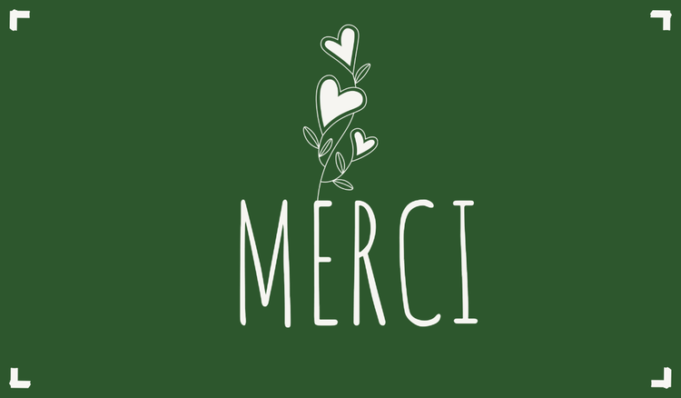Messages et cartes de remerciement