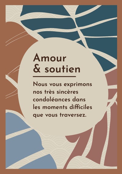 6 Cartes de vœux de condoléances de Luxe - sincères / condoléances -  12x17cm - cartes