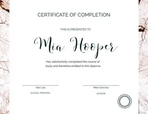 White and Black Graduation Certificate Certificate