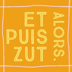 Orange & Yellow French Phrase Instagram Square