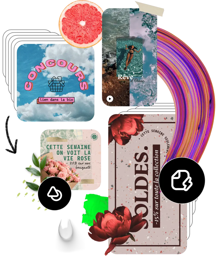 Des milliers de modèles et d'actifs à personnaliser