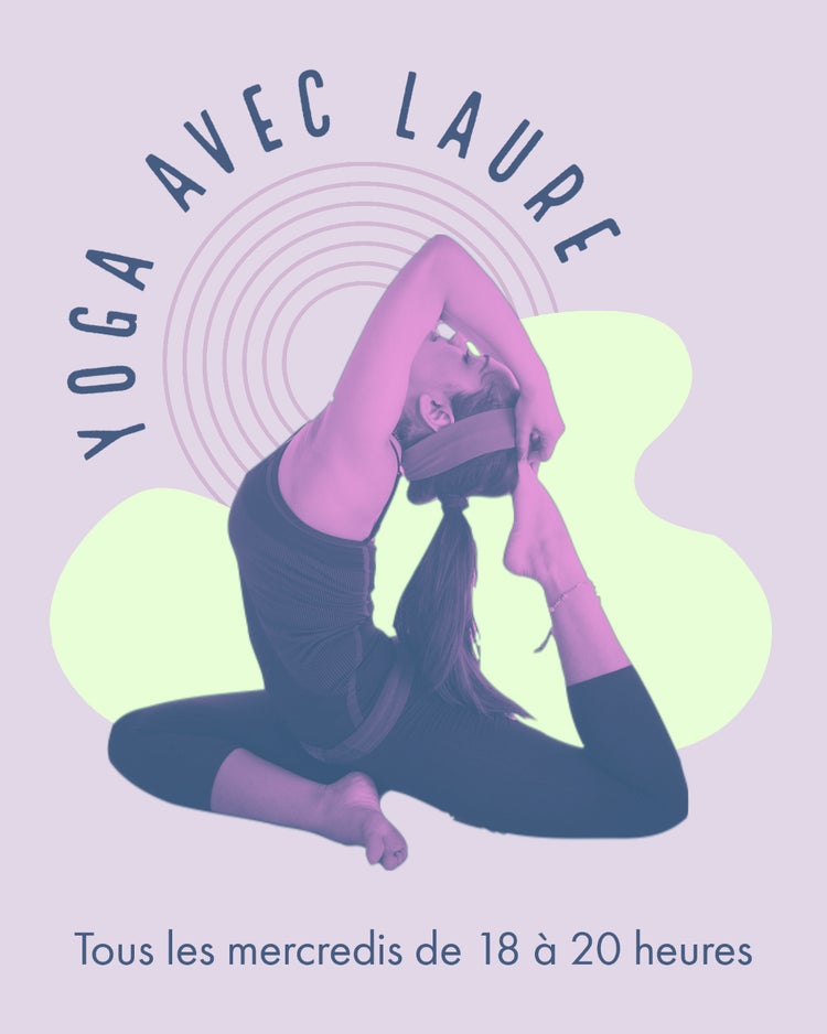Purple And Lime Green Yoga Class Instagram Portrait