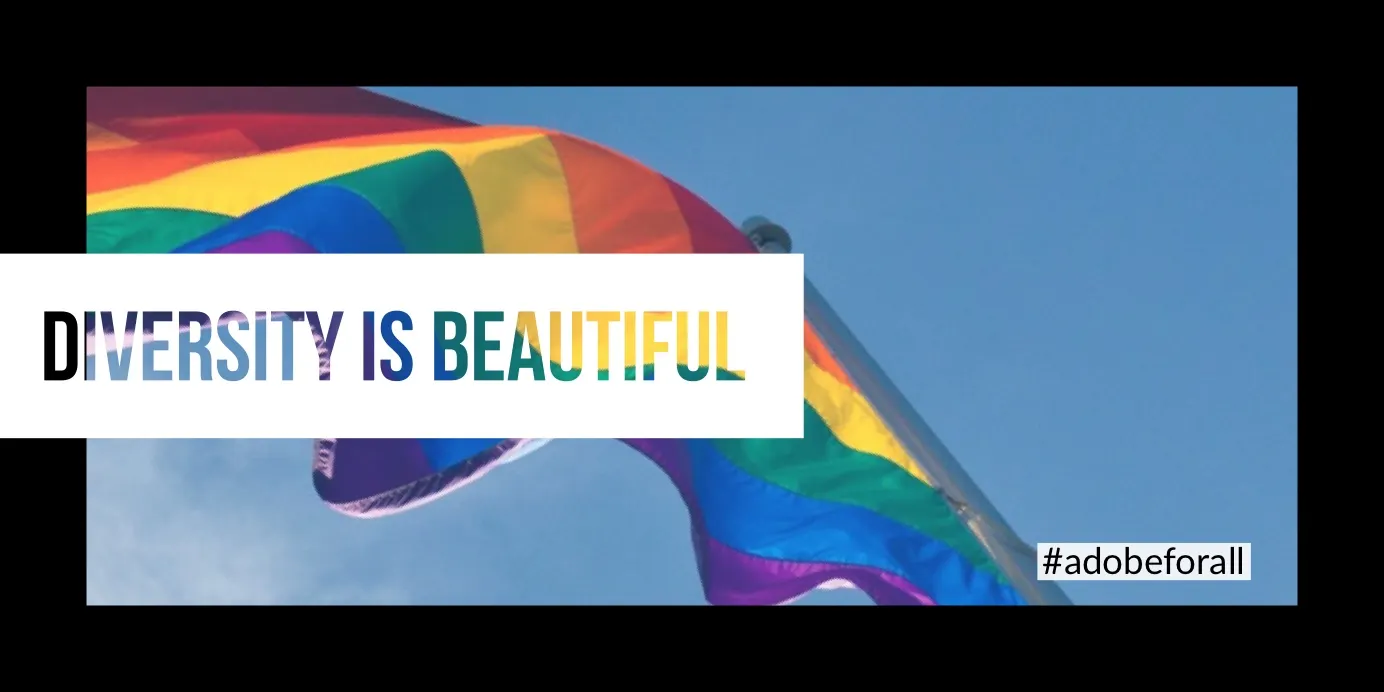 Black, Blue and Rainbow LGBT+ Flag Facebook Banner
