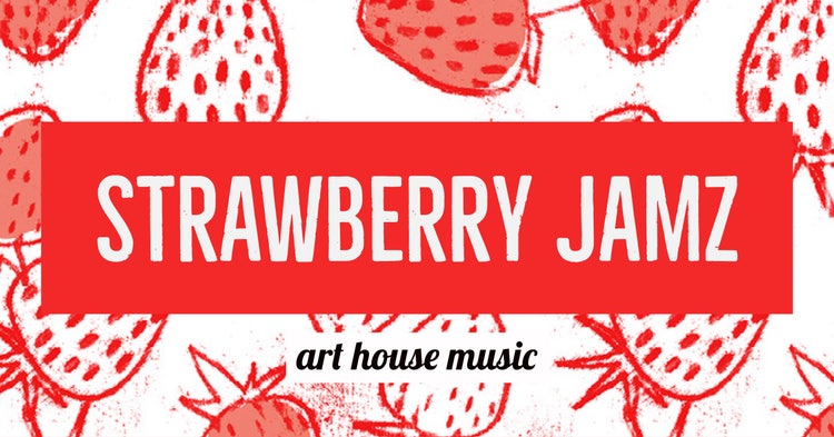 Red and White Music Concert Facebook Event Cover with Strawberries