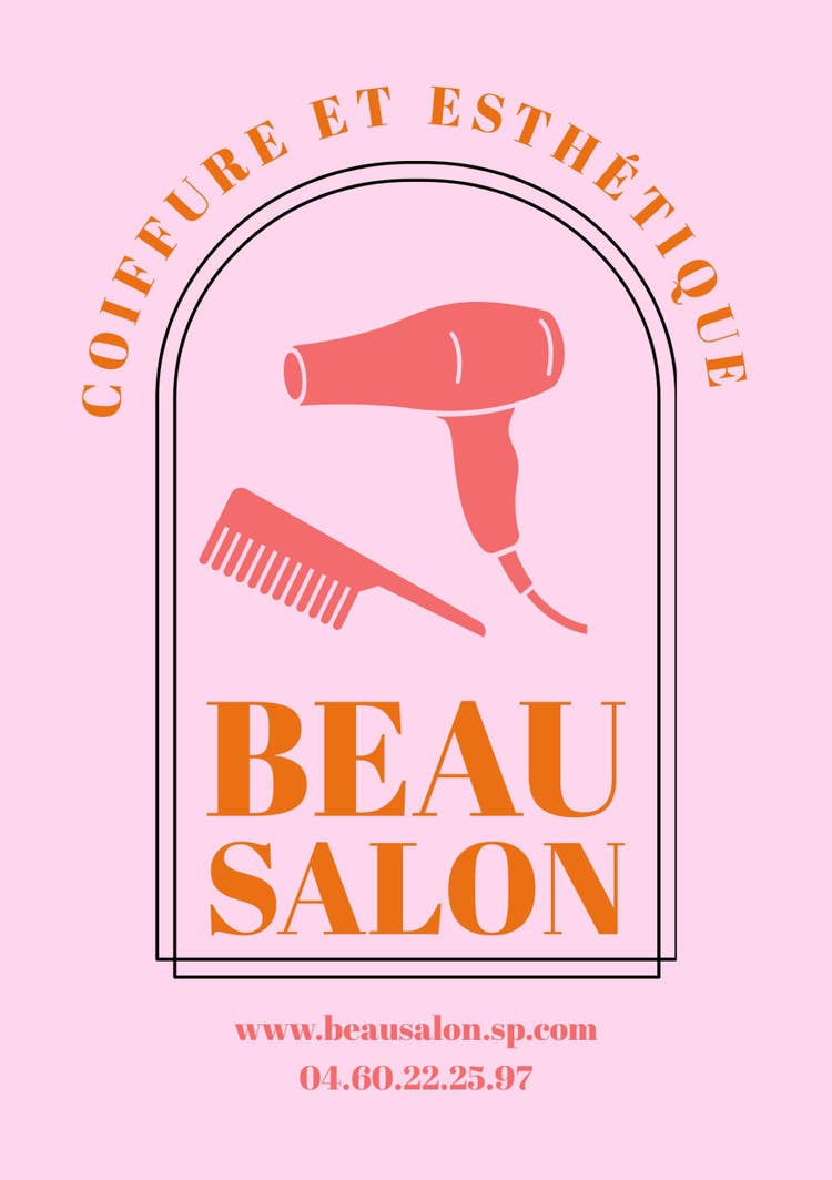 Pink and orange Hair dresser