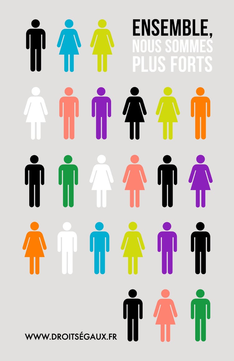 Silhouettes stronger together - poster