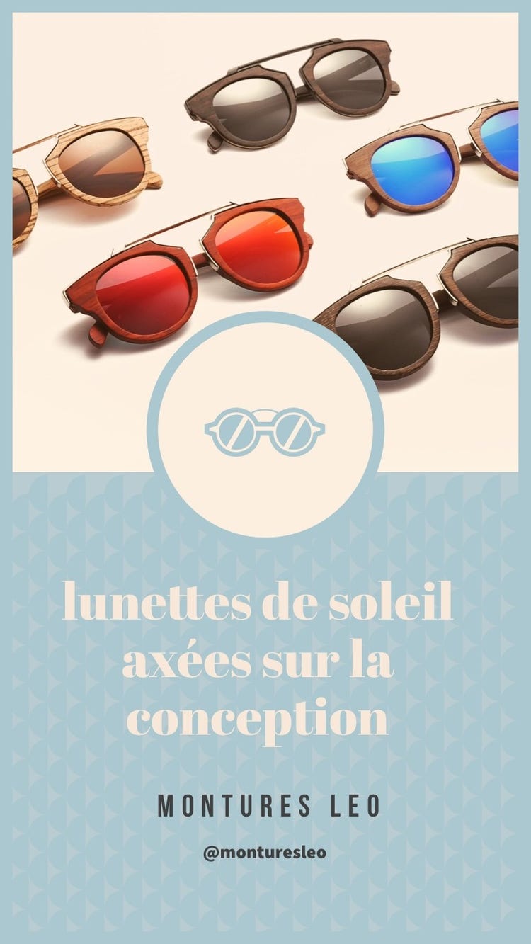 lunettes de soleil <BR>axées sur la conception