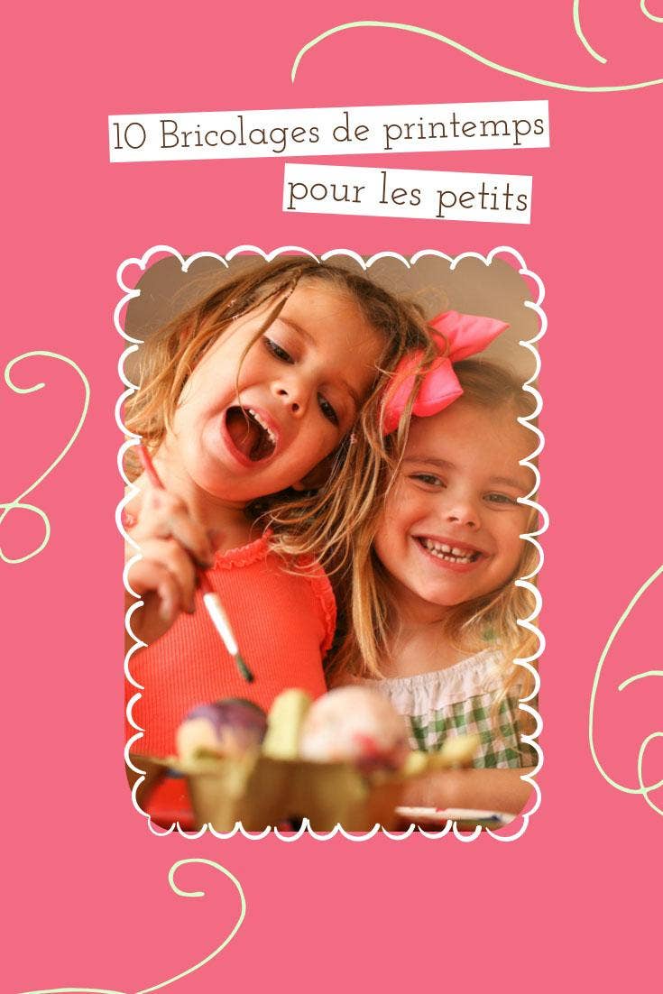 Pink and Green Swirls Spring Crafts Pinterest Post