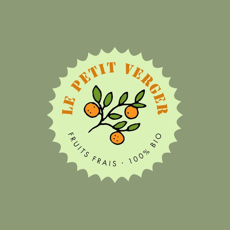 Green And Orange Fruit Logo