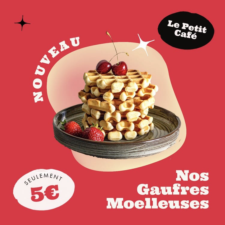Red Waffles Coffee Shop Instagram Square