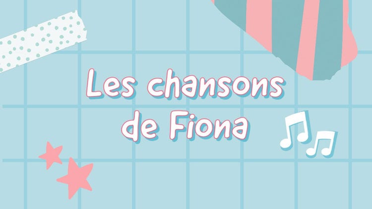Pink and Blue Les Chansons de Fiona Youtube Channel Art