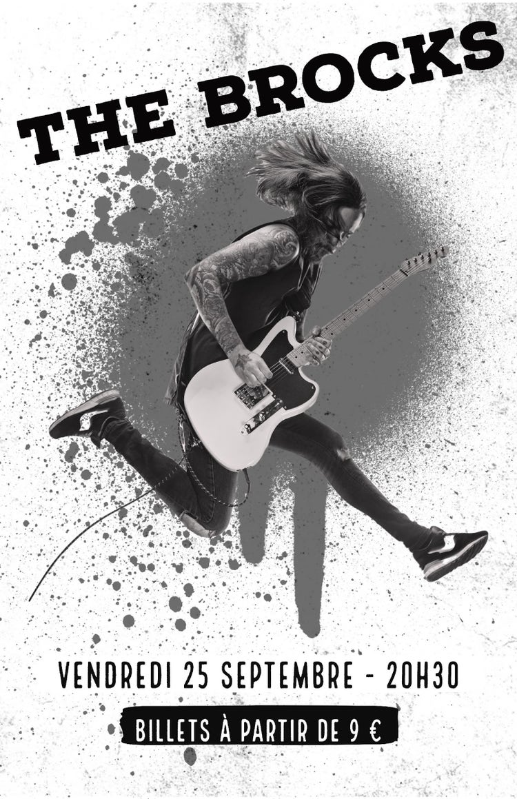 Black and White Rock Band Poster