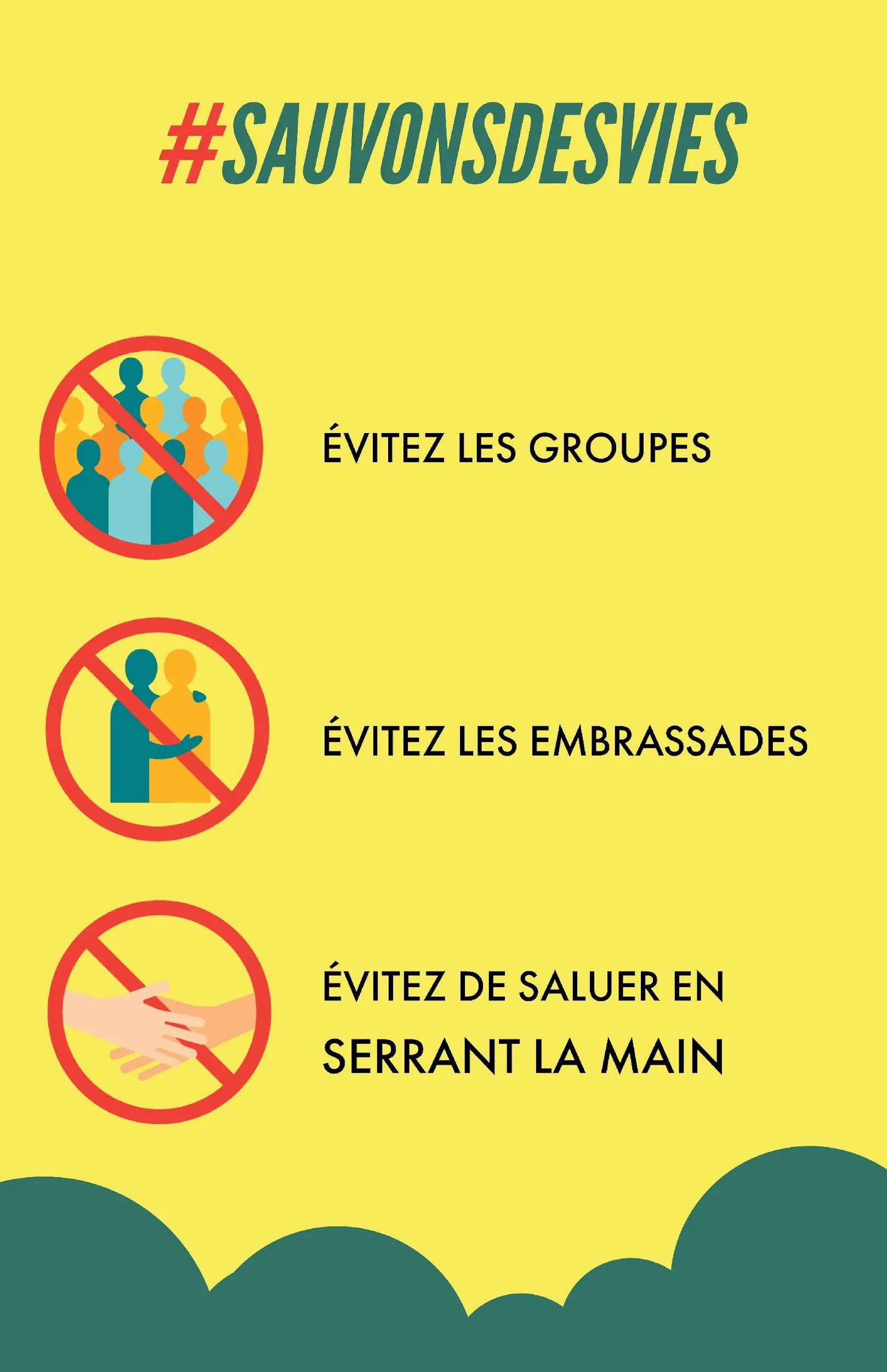 Yellow Save Lives Poster 