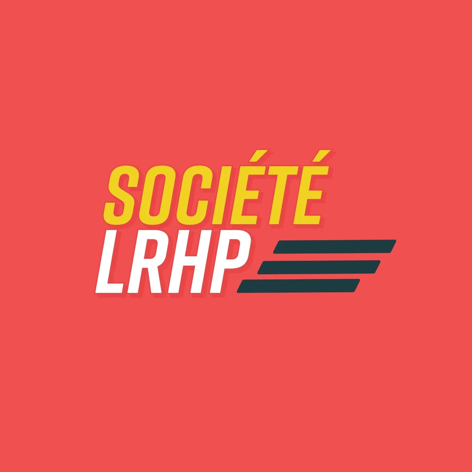 Red and Yellow Minimal Stripe Société LRHP Logo
