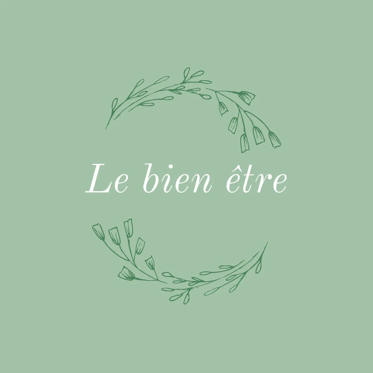 Green And White Round Branch Le Bien Etre Logo