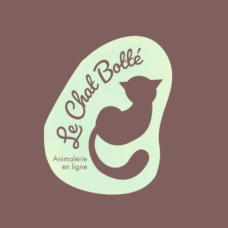 Green And Brown Cat Pet Shop Logo