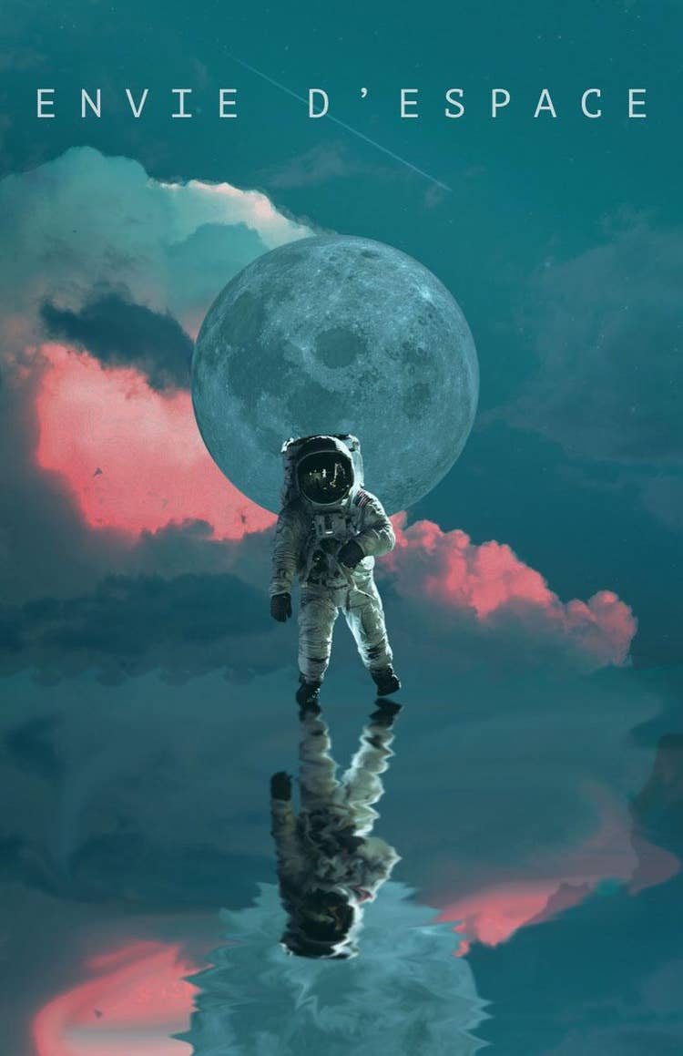 spacing out astronaut poster