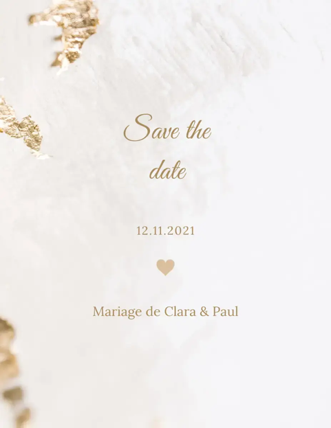 A close up of a wedding invitation Description automatically generated