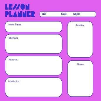 Pink And White Lesson Planner