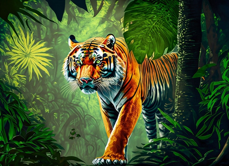 Tiger in jungle