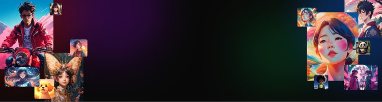 Κολάζ banner που απεικονίζει παραλλαγές στυλ χαρακτήρων anime και σκηνές δράσης στο εργαλείο δημιουργίας anime AI