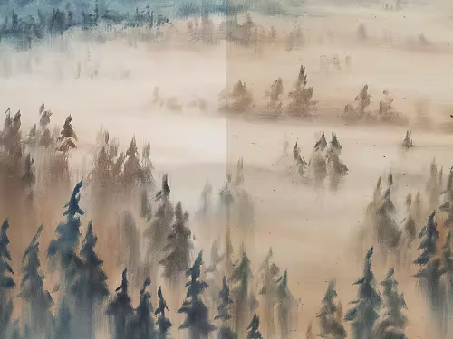 添加了紙張紋理的數位藝術作品。