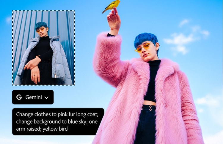 girl advertising Gemini