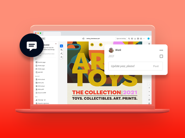Az Acrobat megjelenítőbővítményével megjegyzéseket szúrhat be, űrlapokat tölthet ki és írhat alá, valamint dokumentumokat rendszerezhet és oszthat meg.