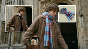Image of man and image of scarf, combined together showcasing a virtual try-on of the scarf.