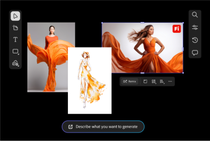 Papan panduan desain dengan gambar-gambar fashion.