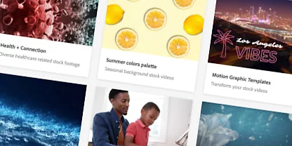 Collage of different stock footage