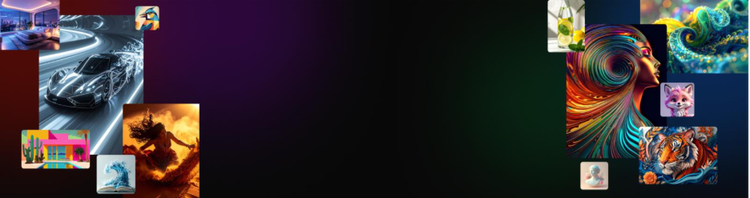 Collage of image styles from photorealistic to digital art created with text prompt in AI image generator