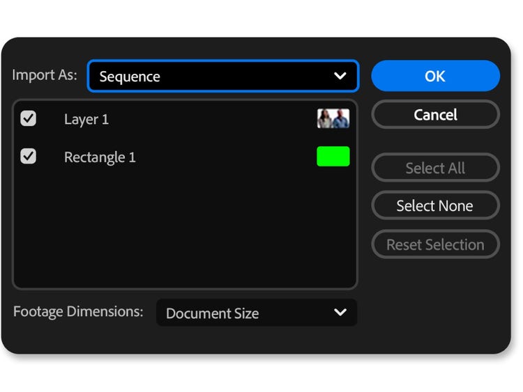 Example of cross-application capabilities and importing layers from additional projects.
