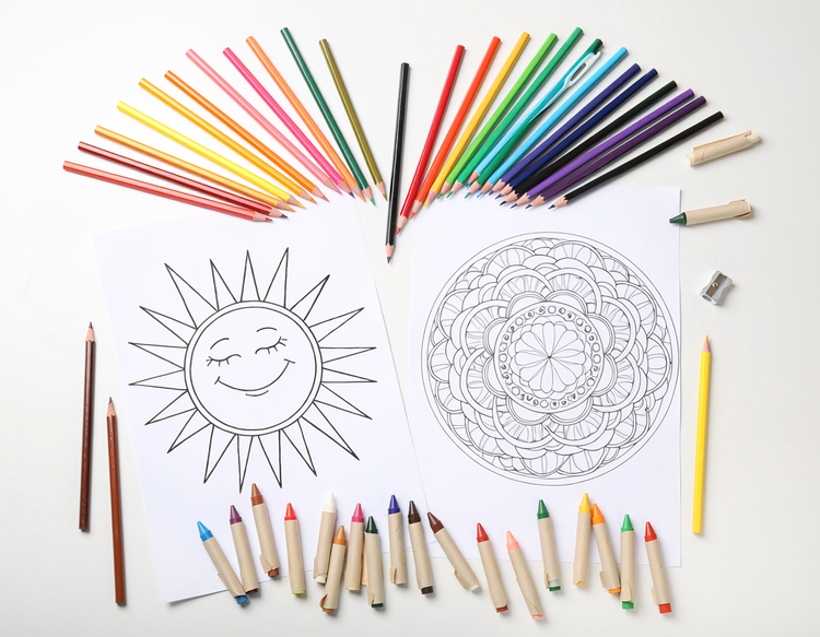 A complete AI-generated coloring book series showing pages with varied line complexity for different age groups