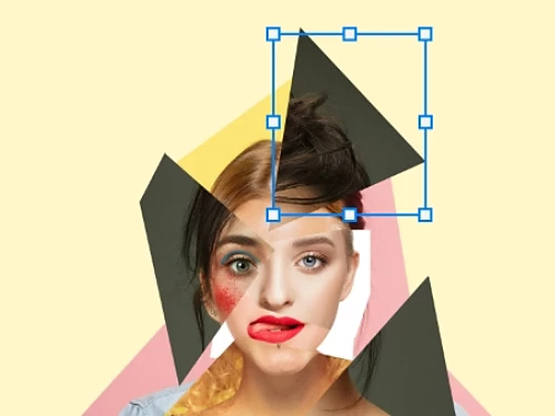 An example of a layer being rotated in a composite image.