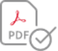 מסמך PDF עם סימן אישור בפינה הימנית התחתונה המציין תיקוף