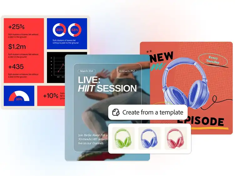 Generate presentation in Adobe Express within Acrobat Studio, offering easy design tools and AI images.
