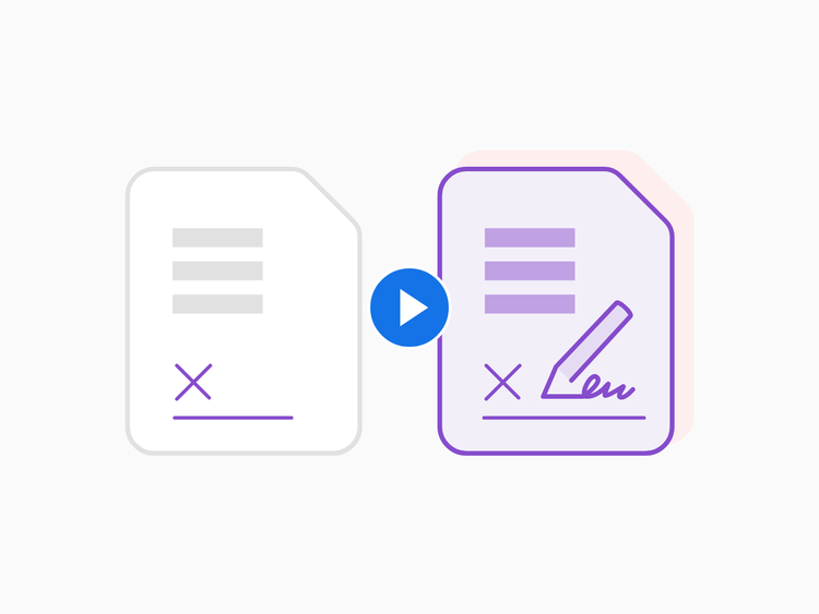 A PDF being filled and signed